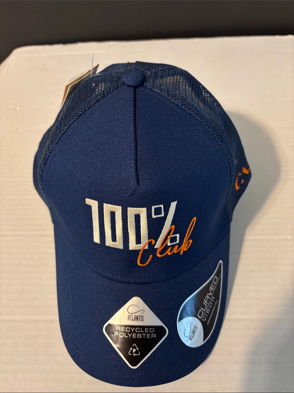 100% Club Navy Mesh Baseball Cap
